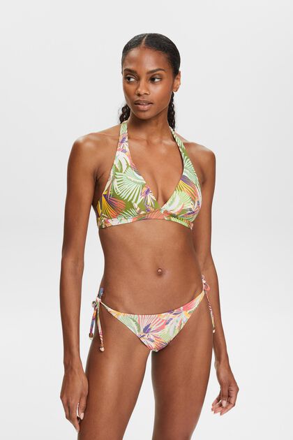 Printed Padded Halterneck Bikini Top