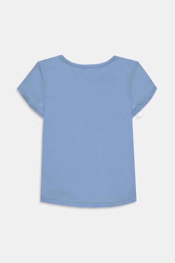 Stretchy T-shirt with a shiny logo print, BRIGHT BLUE, detail image number 1
