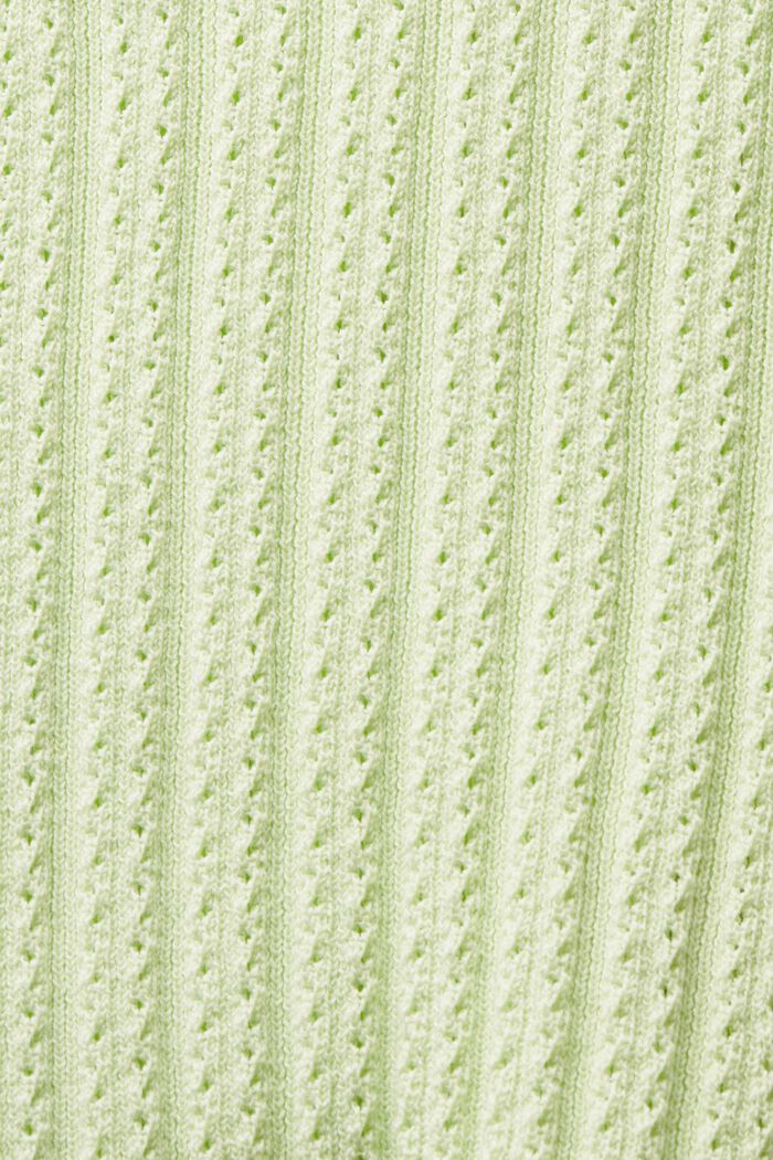 Pointelle Knit Tank Top, PASTEL GREEN, detail image number 5
