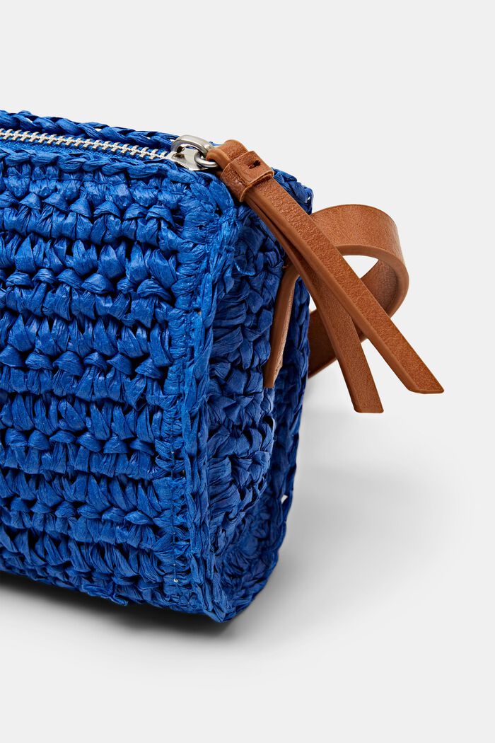 Crochet Shoulder Bag, BRIGHT BLUE, detail image number 1