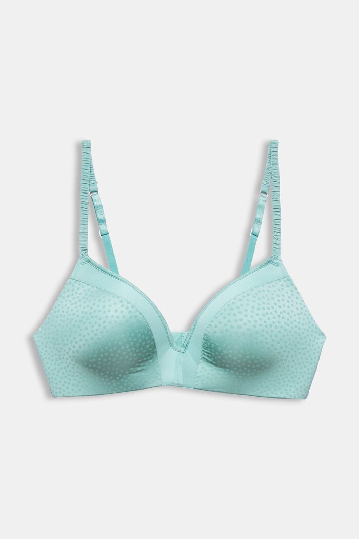 Padded, non-wired bra with polka dot pattern, AQUA GREEN, detail image number 1