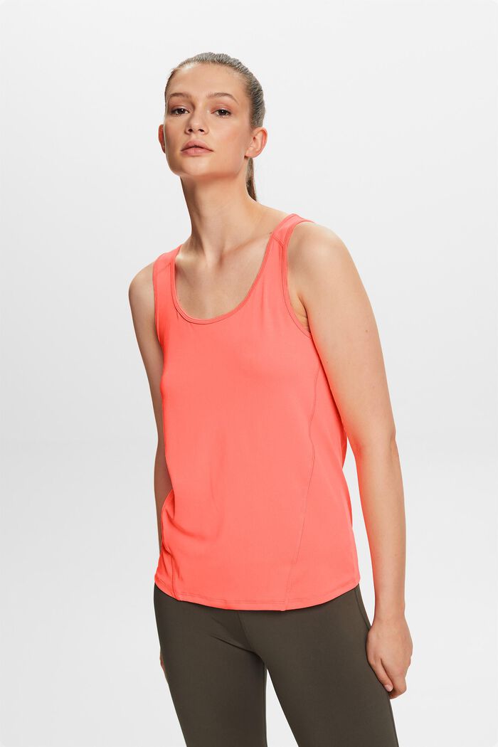 Scoop Neck Sleeveless Top, CORAL, detail image number 2