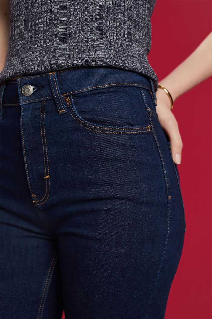 High-rise straight leg jeans, BLUE RINSE, detail image number 2