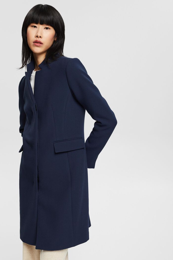 Recycled: lined coat, NAVY, detail image number 0