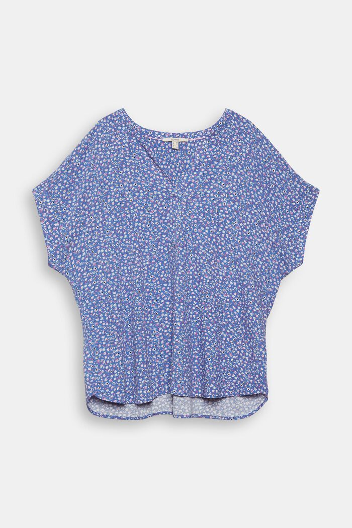 CURVY floral blouse made of LENZING™ ECOVERO™, LIGHT BLUE LAVENDER, detail image number 8
