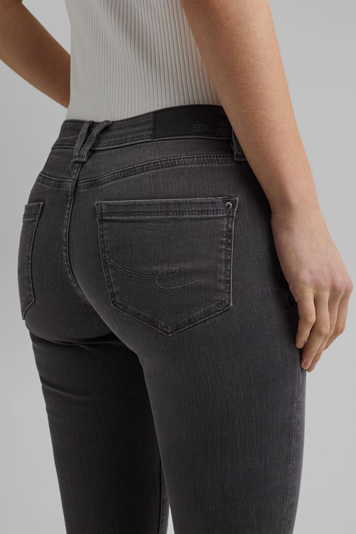 Super stretch jeans, made of recycled material, GREY MEDIUM WASHED, detail image number 5