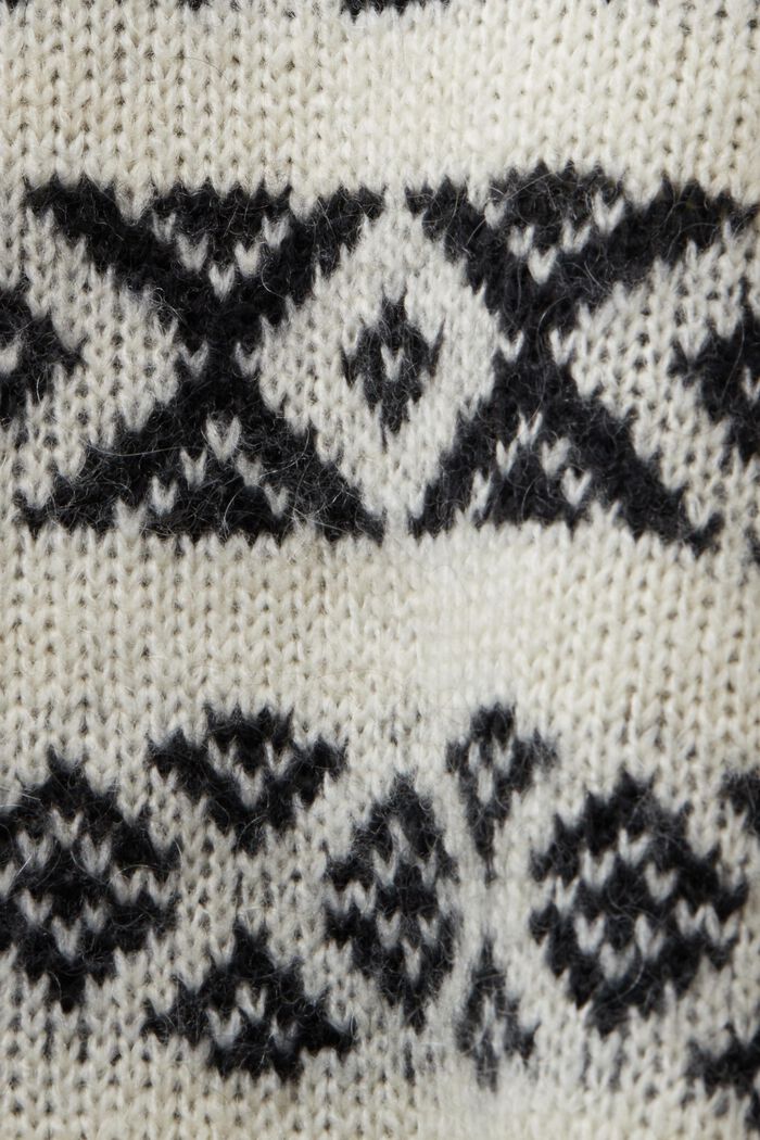 Wool Blend Jacquard Rollneck Sweater, ICE, detail image number 6