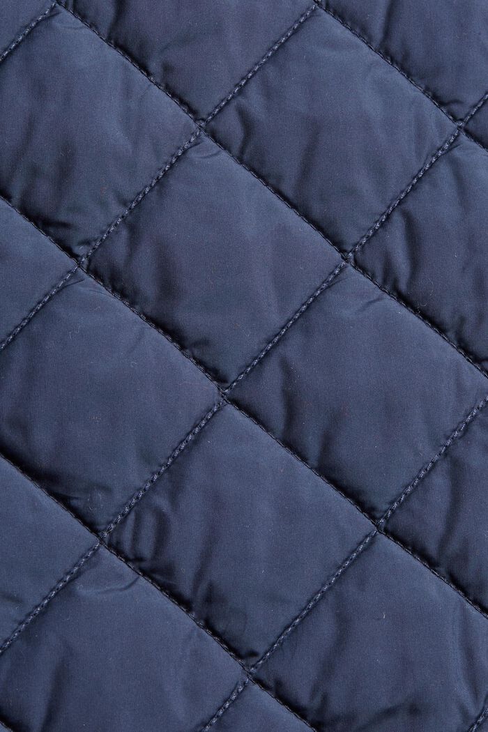 Recycled: diamond pattern quilted coat, NAVY, detail image number 4