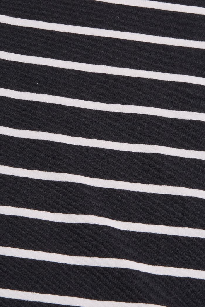 Striped long sleeve top made of organic cotton, BLACK, detail image number 4