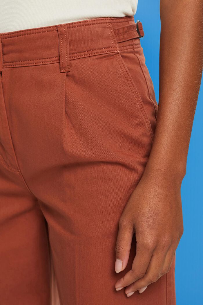 Wide leg chino trousers, RUST BROWN, detail image number 2