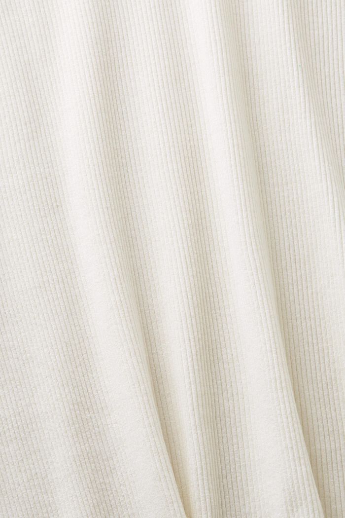 Rib-Knit Jersey Longsleeve Top, ICE, detail image number 5