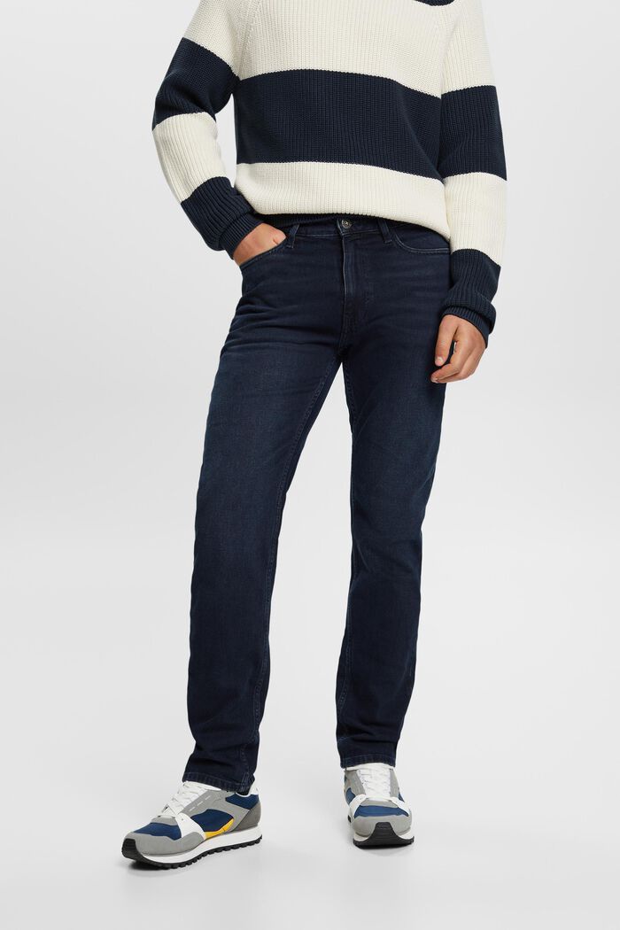 Mid-Rise Straight Fit Jeans, BLUE BLACK, detail image number 2