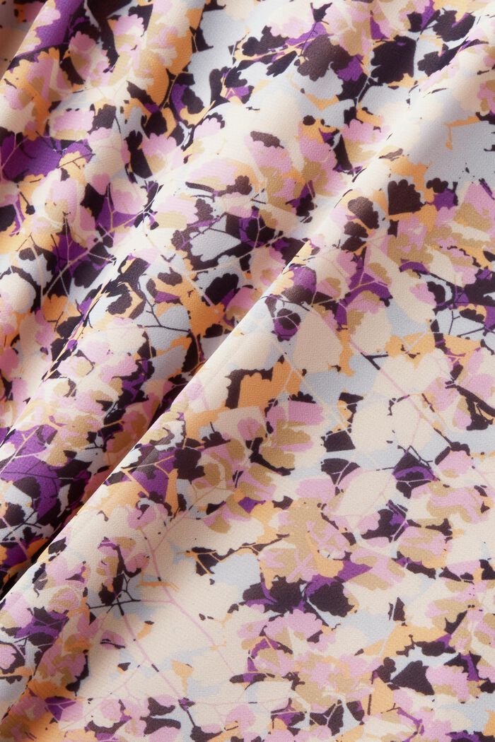 Chiffon crêpe top with floral pattern, LILAC, detail image number 5