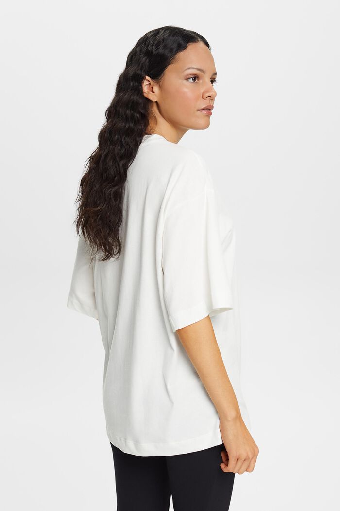 Oversized Cotton T-Shirt, OFF WHITE, detail image number 4
