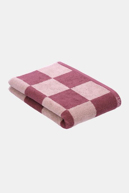 Chequered pattern towel, 100% cotton