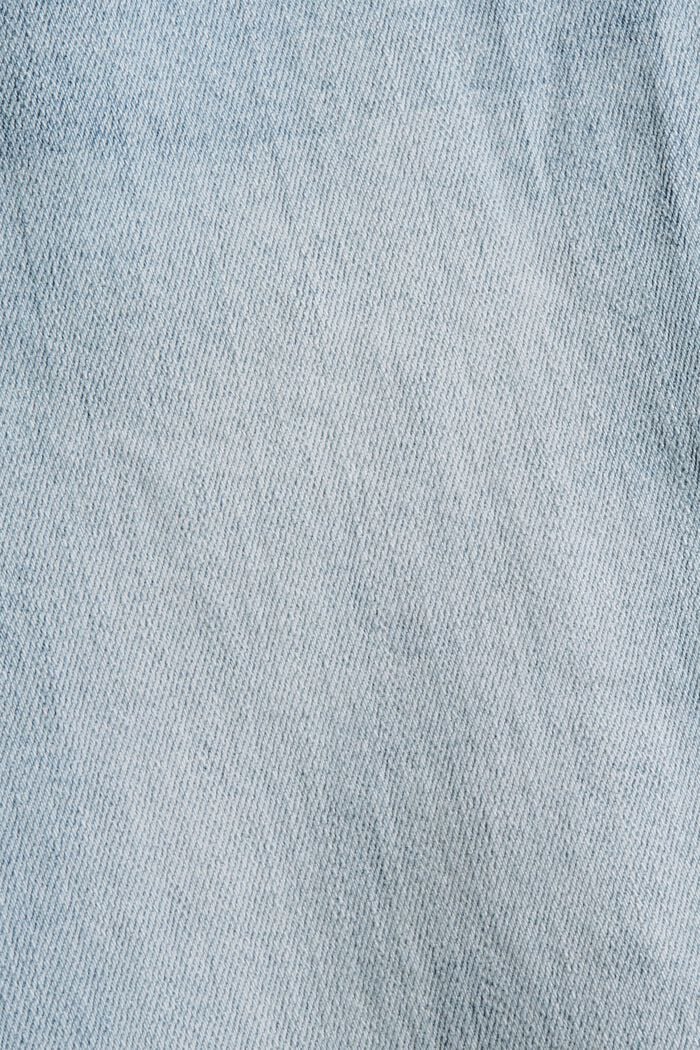 High-rise jeans with a vintage finish, BLUE LIGHT WASHED, detail image number 4