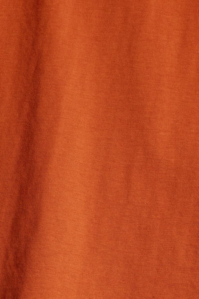 Jersey dress with a zip, organic cotton, TOFFEE, detail image number 4