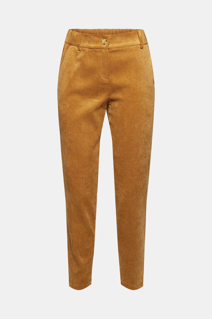 Recycled: cropped pull-on corduroy trousers, CAMEL, detail image number 7