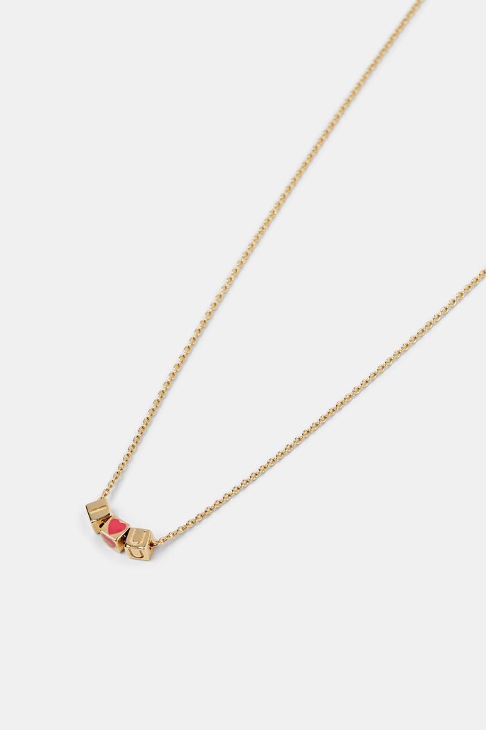 Love Slider Pendant Necklace, GOLD, detail image number 1