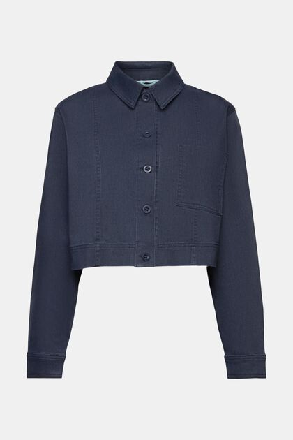 Cropped Cotton-Twill Jacket