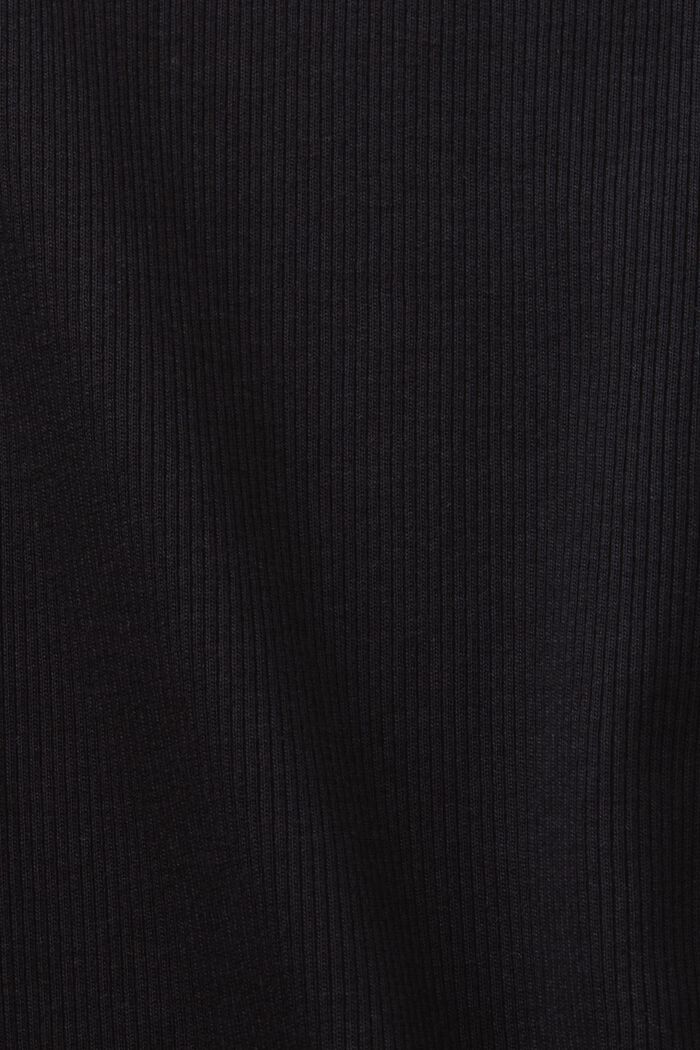 Cotton-Jersey Crewneck T-Shirt, BLACK, detail image number 5