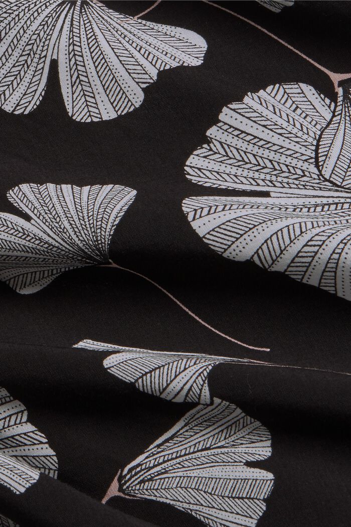 Nightshirt with a gingko print, LENZING™ ECOVERO™, BLACK, detail image number 4