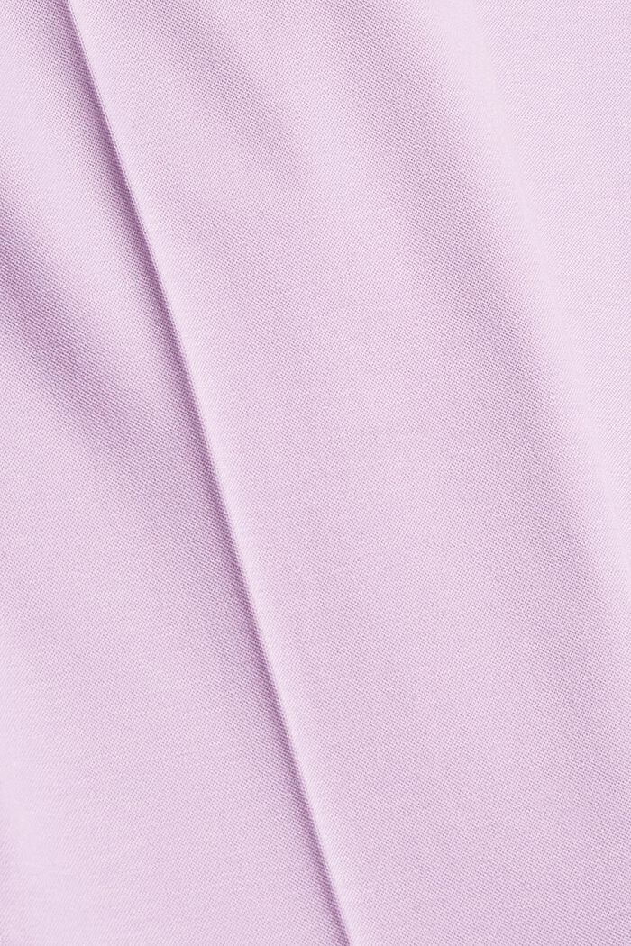 Stretch trousers with a belt and straight leg, LILAC, detail image number 4
