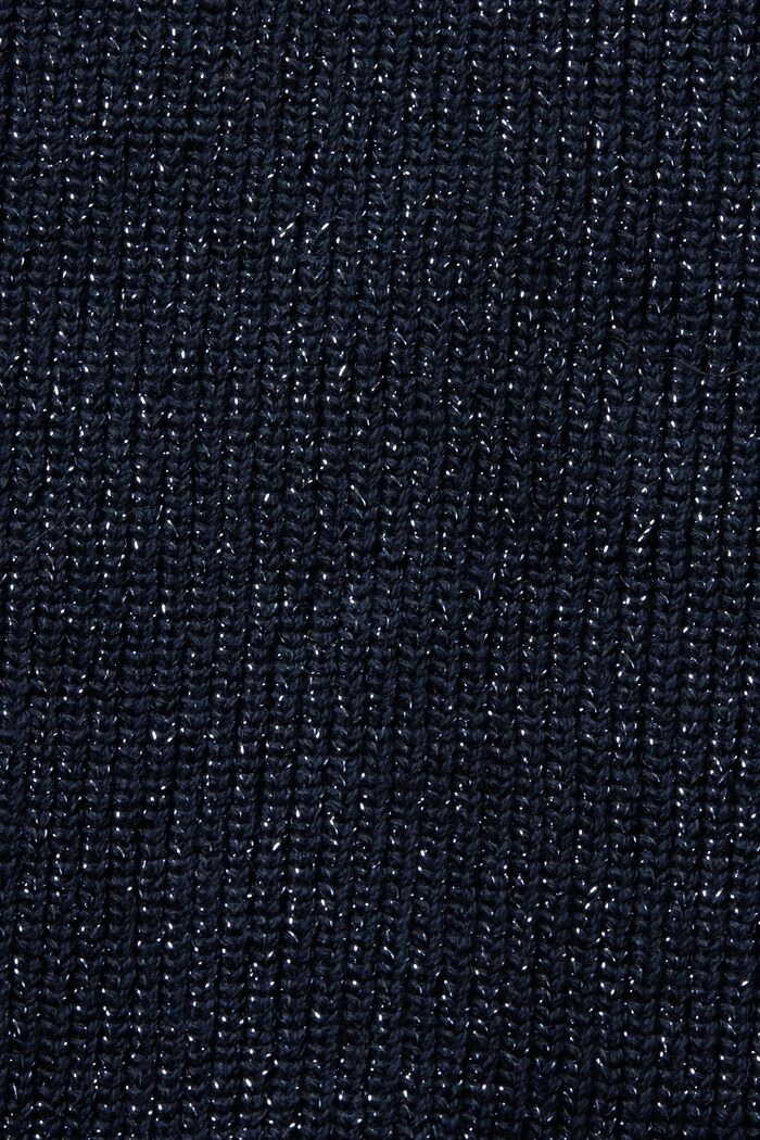 Lamé Knit Mini Skirt, NAVY, detail image number 5