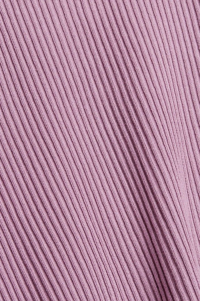 Rib knit jumper with balloon sleeves, VIOLET, detail image number 4