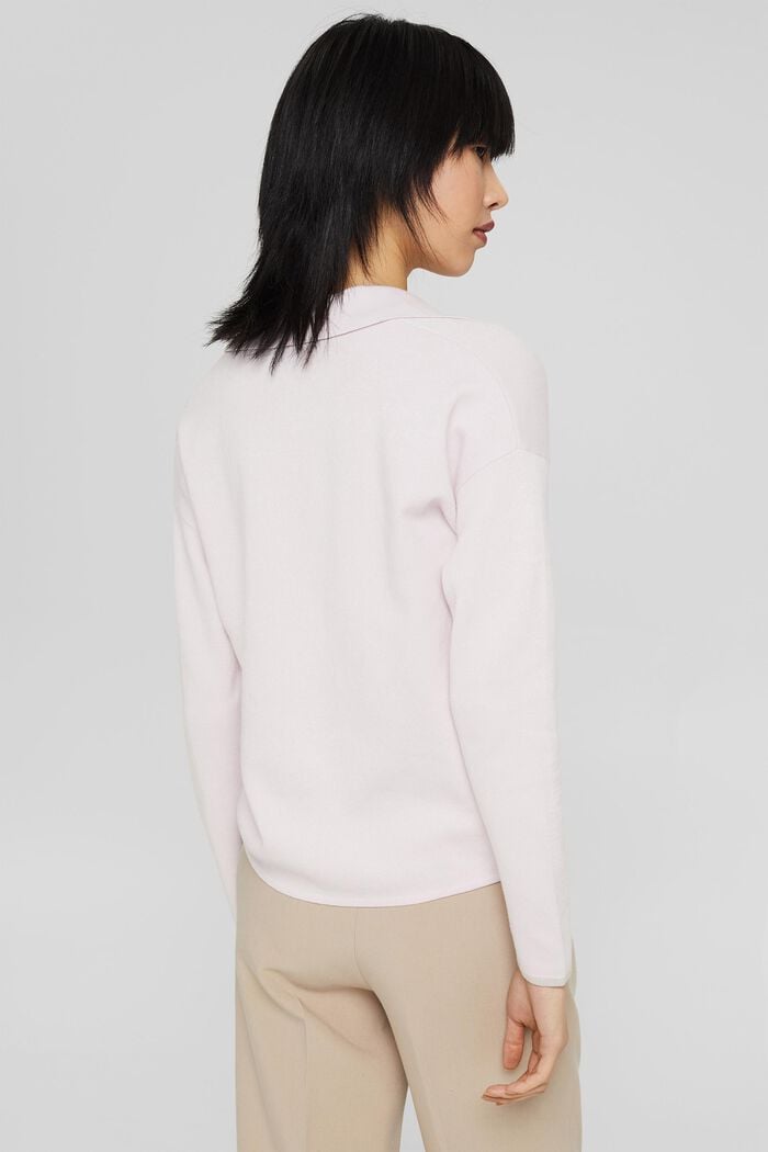 jumper with a turn-down collar, LIGHT PINK, detail image number 3