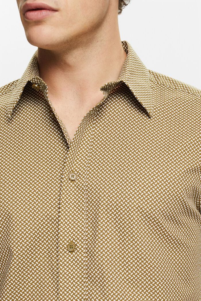 Printed Short-Sleeve Shirt, OLIVE, detail image number 3