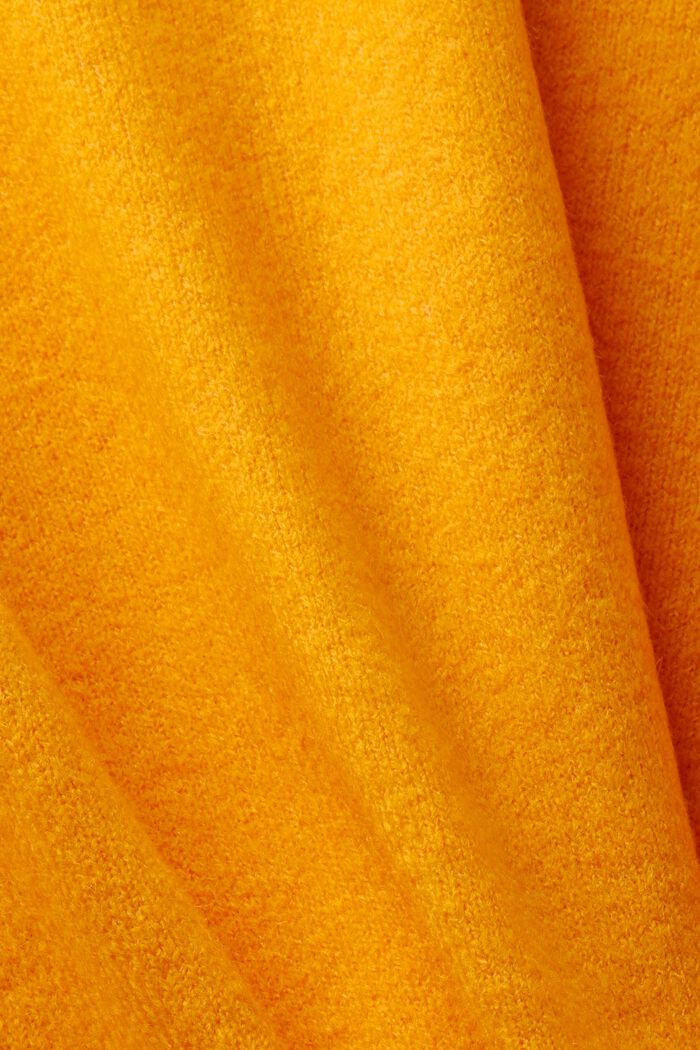 Wool Blend Crewneck Sweater, GOLDEN ORANGE, detail image number 7