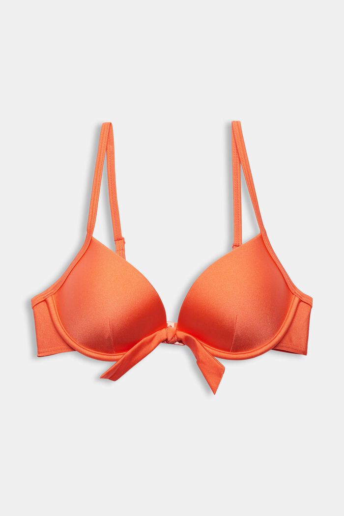 Padded underwire bikini top with a knot, CORAL, detail image number 5