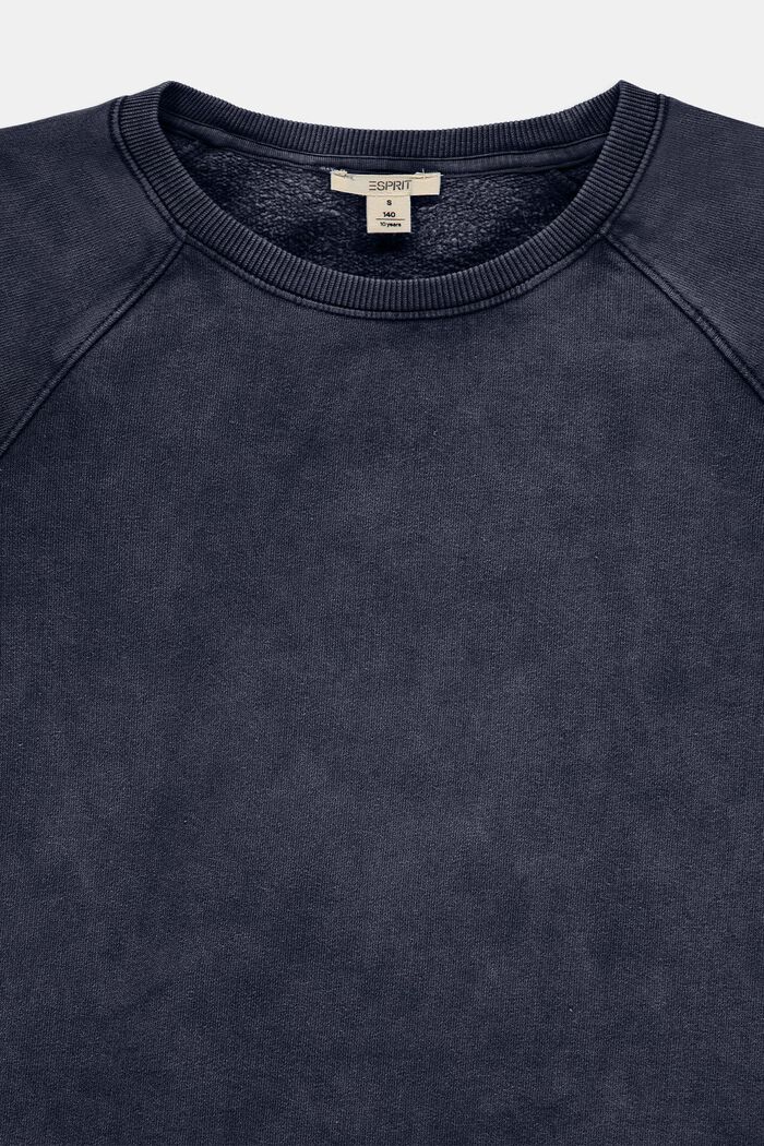 100% cotton sweatshirt dress, BLUE DARK WASHED, detail image number 2
