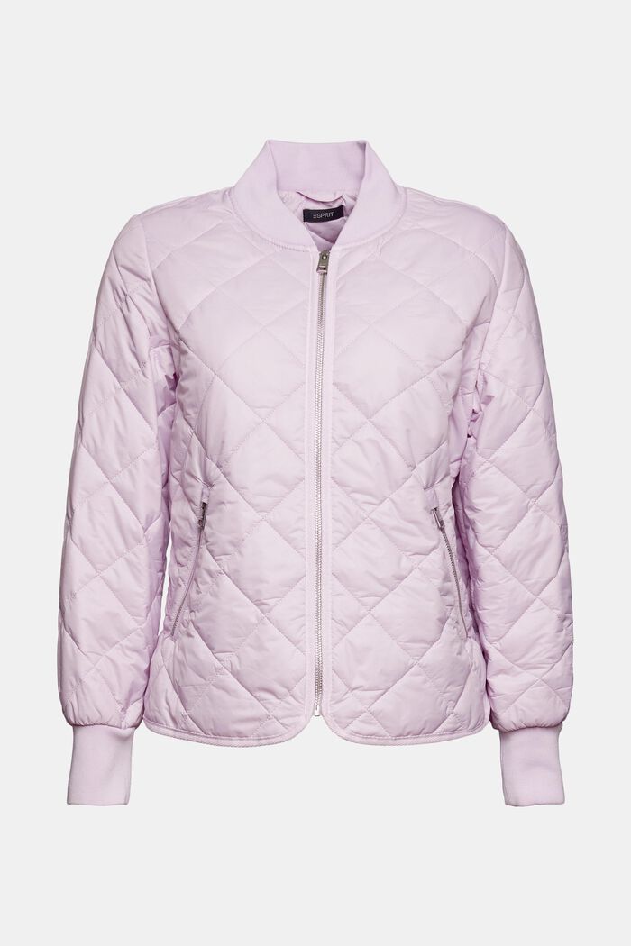 Made of recycled material: Quilted jacket with zip, LILAC, detail image number 6
