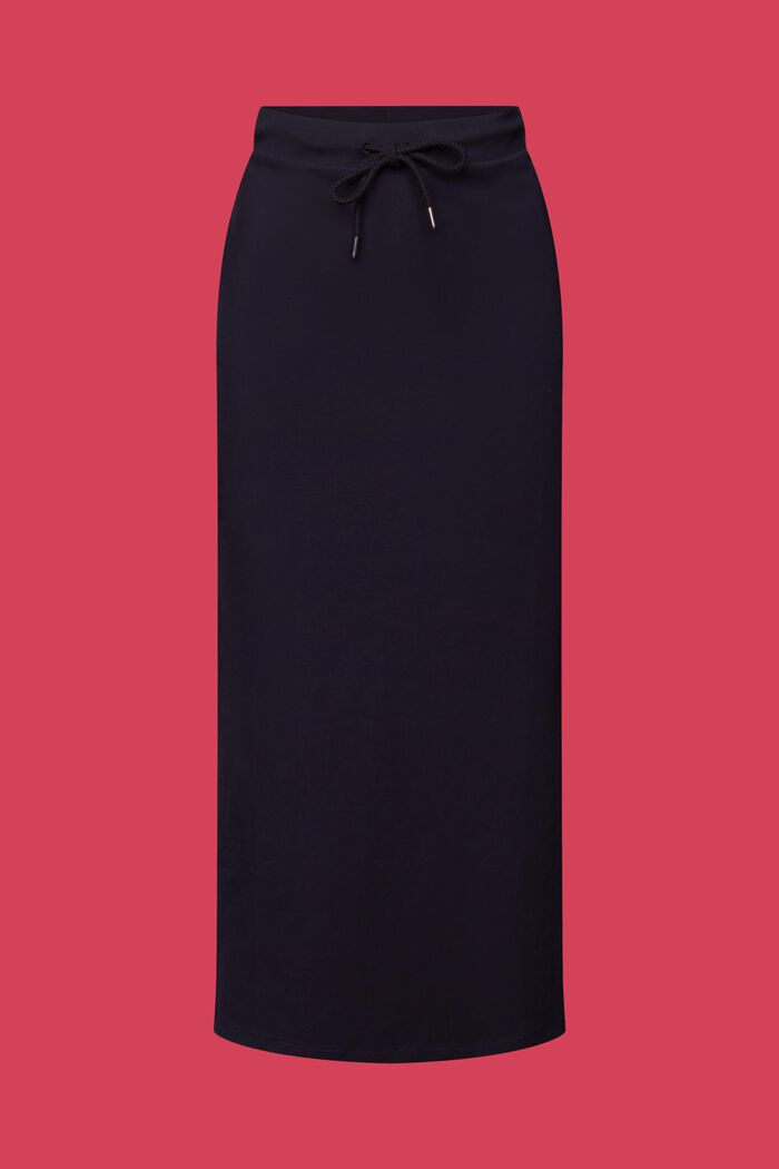Jersey midi skirt, NAVY, detail image number 6
