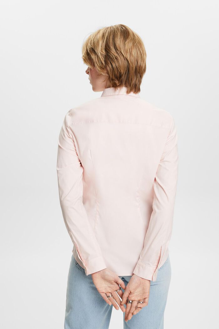 Long-Sleeve Poplin Shirt, LIGHT PINK, detail image number 3