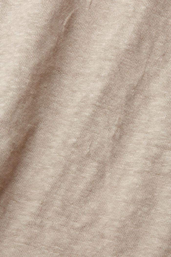 Linen top, LIGHT TAUPE, detail image number 4