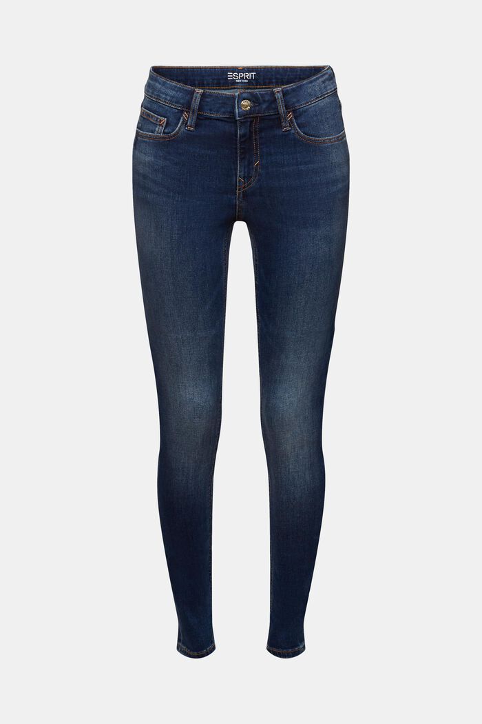 Recycled: mid-rise skinny fit stretch jeans, BLUE LIGHT WASHED, detail image number 7