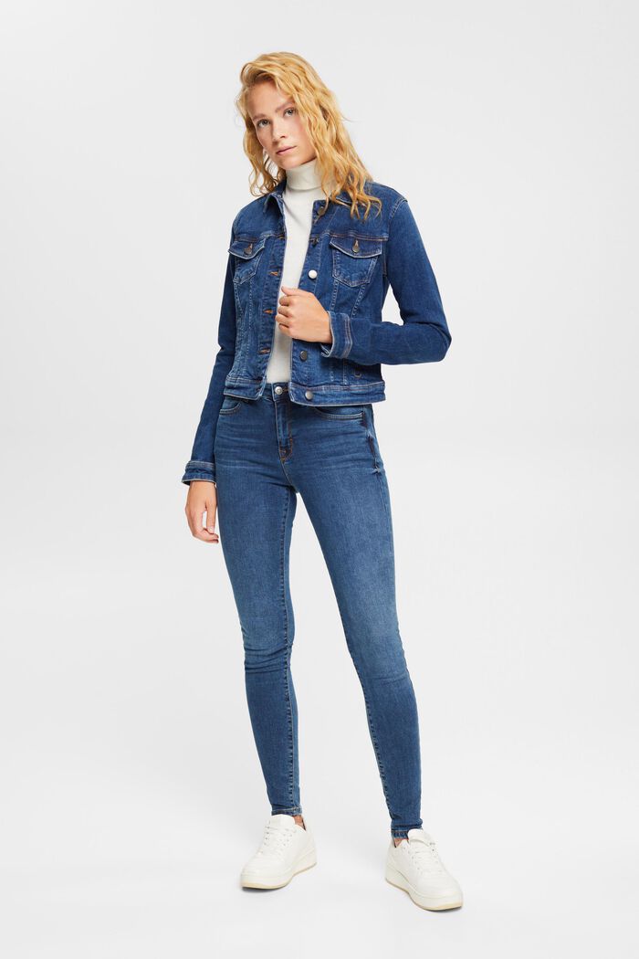 ESPRIT - Denim jacket in a vintage look, in organic cotton at our ...