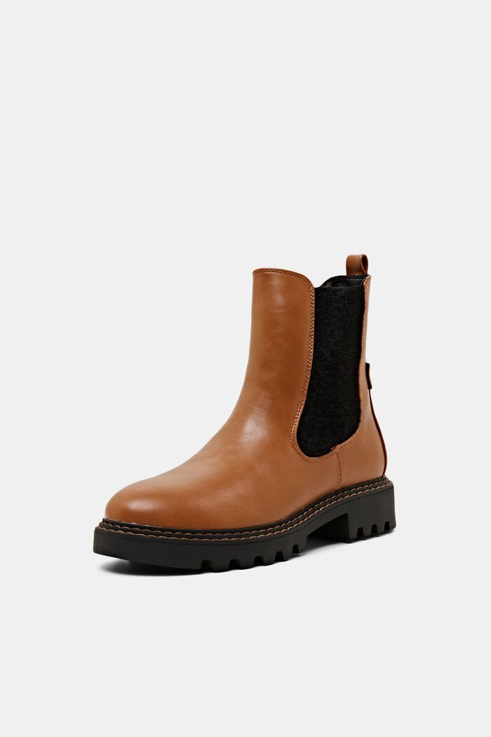 Vegan Leather Chelsea Boots, CARAMEL, detail image number 2