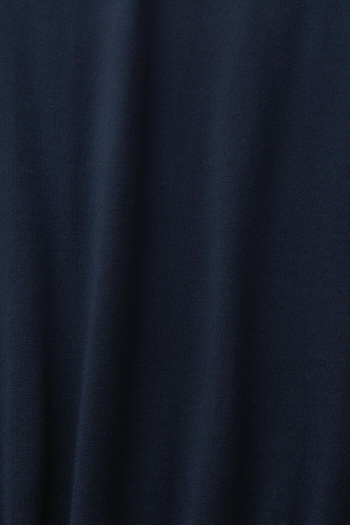 Merino Wool Polo Neck Jumper, NAVY, detail image number 4