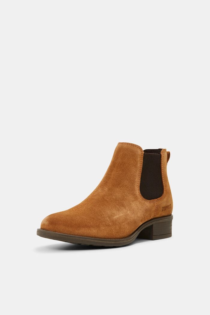 Suede Chelsea boots, CARAMEL, detail image number 2