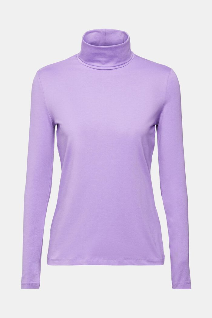 Roll Neck Long Sleeve Top, LILAC, detail image number 2