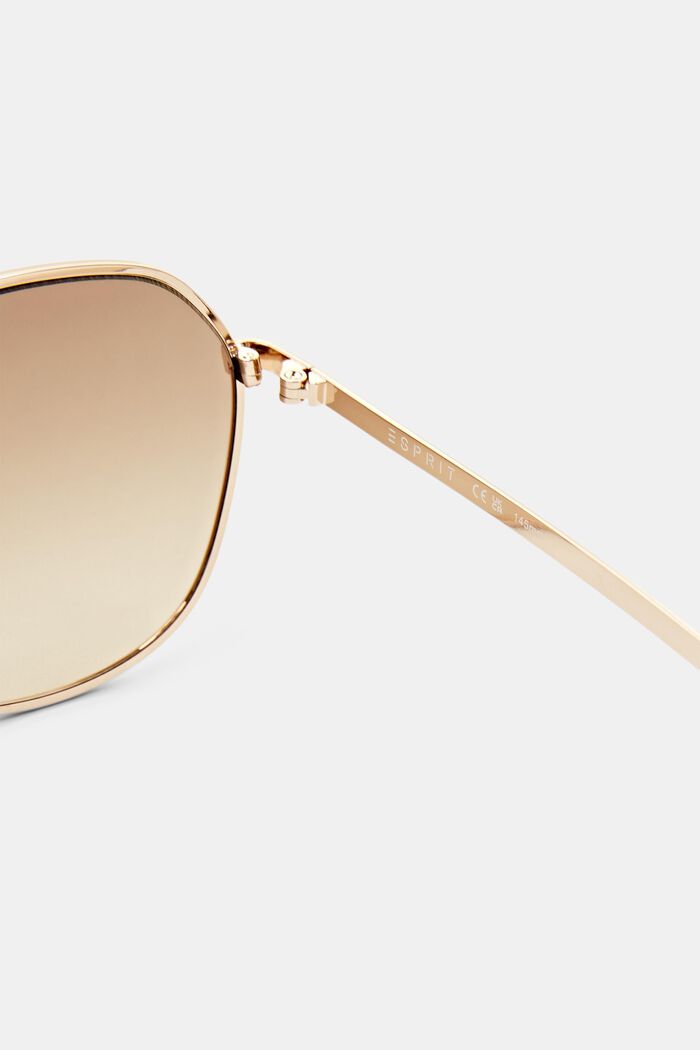 Unisex Metal Frame Sunglasses, GOLD, detail image number 3