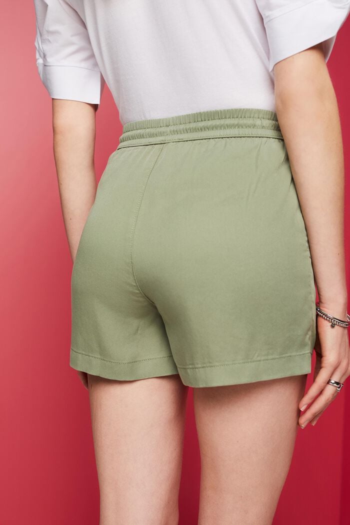Pull-on shorts with drawstring waist, PALE KHAKI, detail image number 4