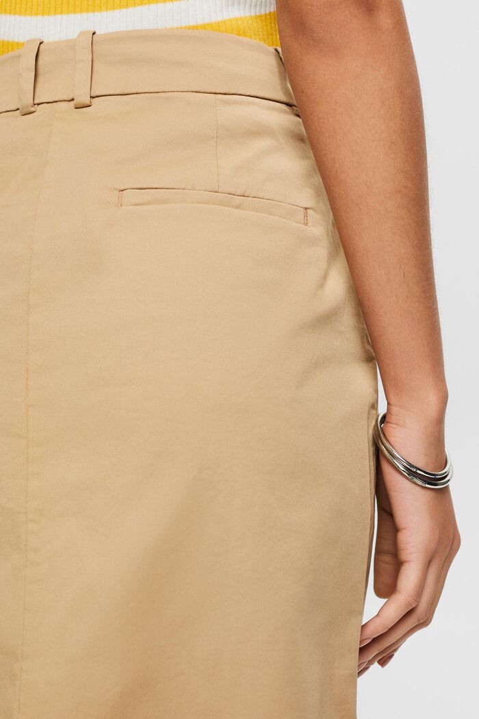 Slit Midi Skirt, BEIGE, detail image number 3