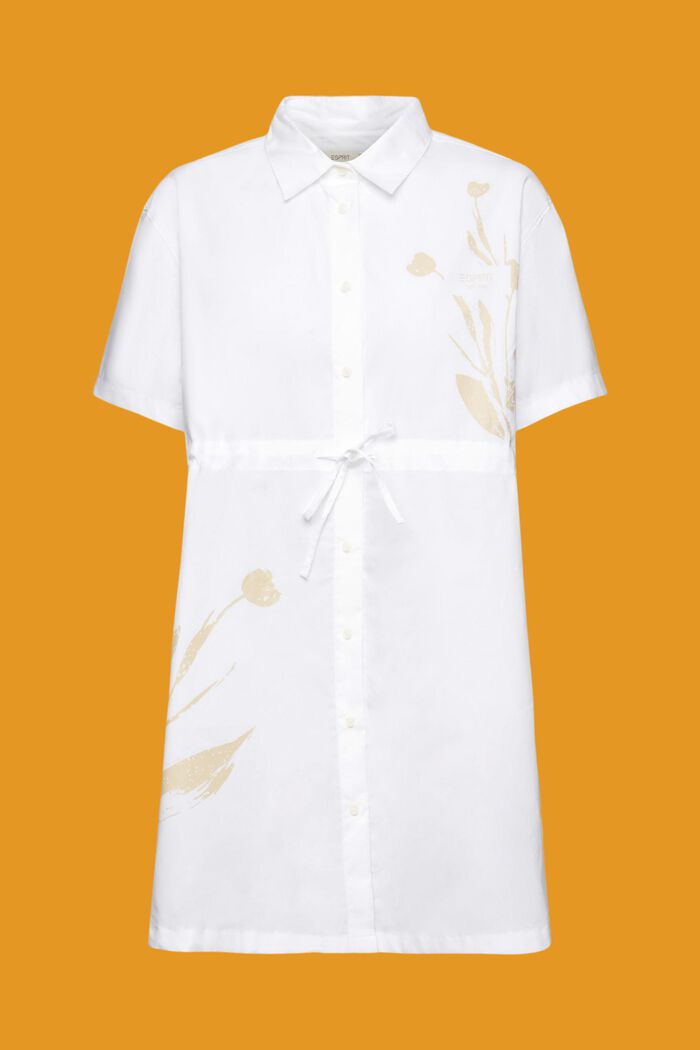 Mini shirt dress with print, WHITE, detail image number 6