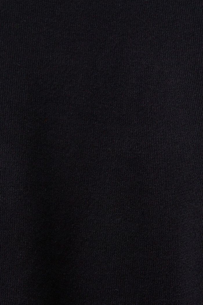 Striped Crewneck Sweater, BLACK, detail image number 6