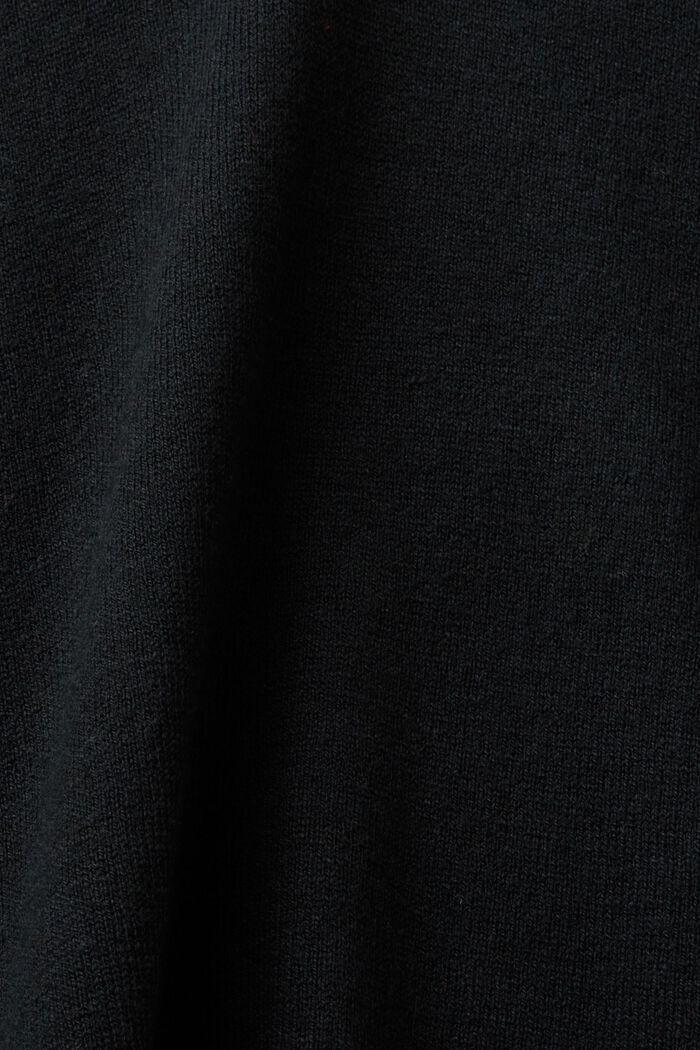 V-Neck Sweater, BLACK, detail image number 5
